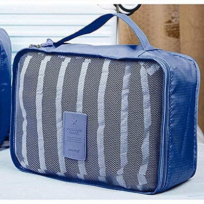 Waterproof Travel Storage Bags Set -Blue -6 Pieces