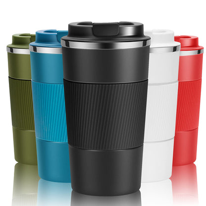Reusable Travel Coffee Mug 510ml, Double-Walled Insulated Stainless Steel Cup with Leakproof Lid, Eco-Friendly Portable Tumbler for Hot and Cold Drinks, BPA-Free