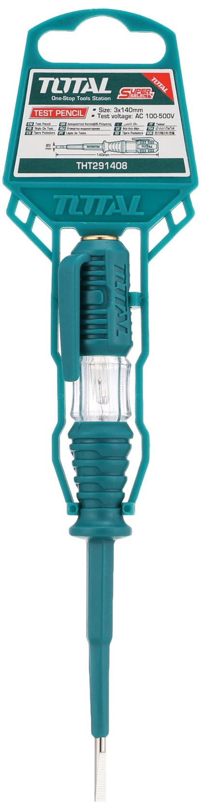 Total Electric test screwdriver 140 mm Model: TOTAL THT291408