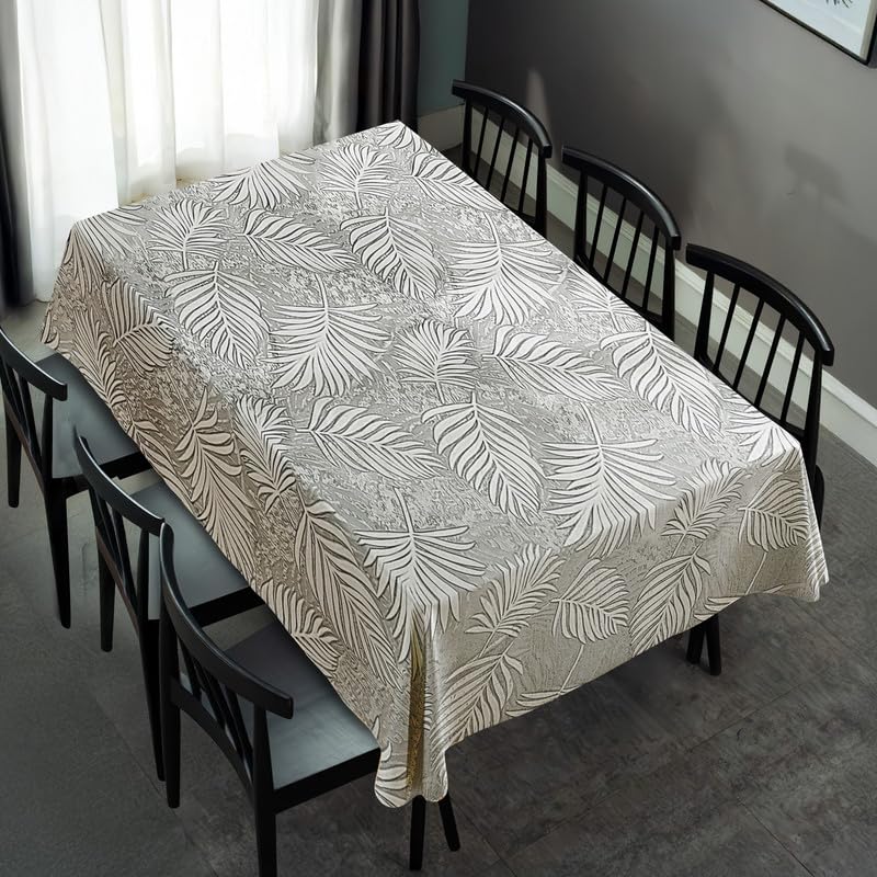 INtex HOME Analia Linen Tablecloth, Rectangular Dining Cover, Elegant and Durable, Soft Fabric, Easy-Care, Multi-Purpose for Home, Events, and Special Occasions, Set of 1 - Café - 200 X 270 CM