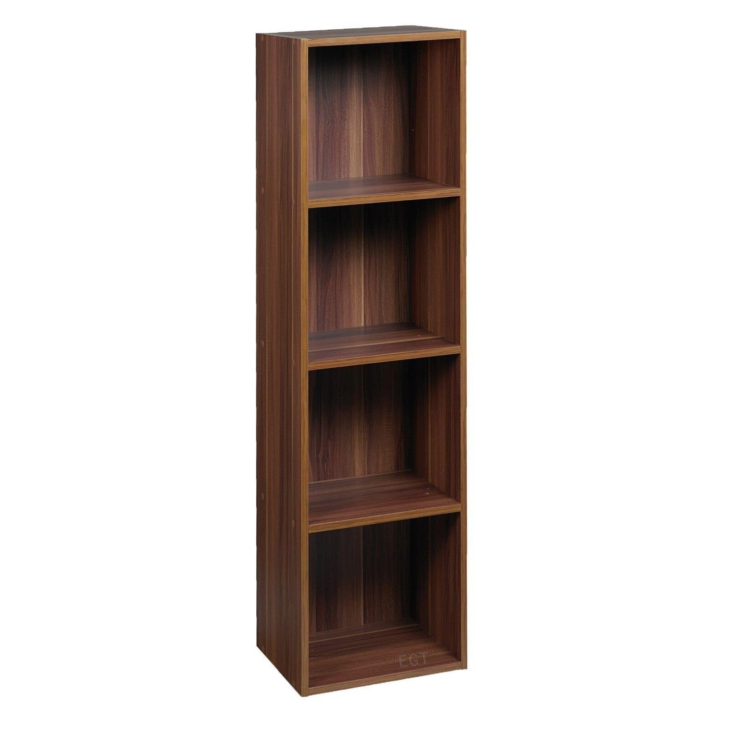 4-Tier Wooden Bookcase, a versatile Open Shelving Display and Storage Unit for books and Decor, Suitable for any Room, presented in a rich TeakWood Finish