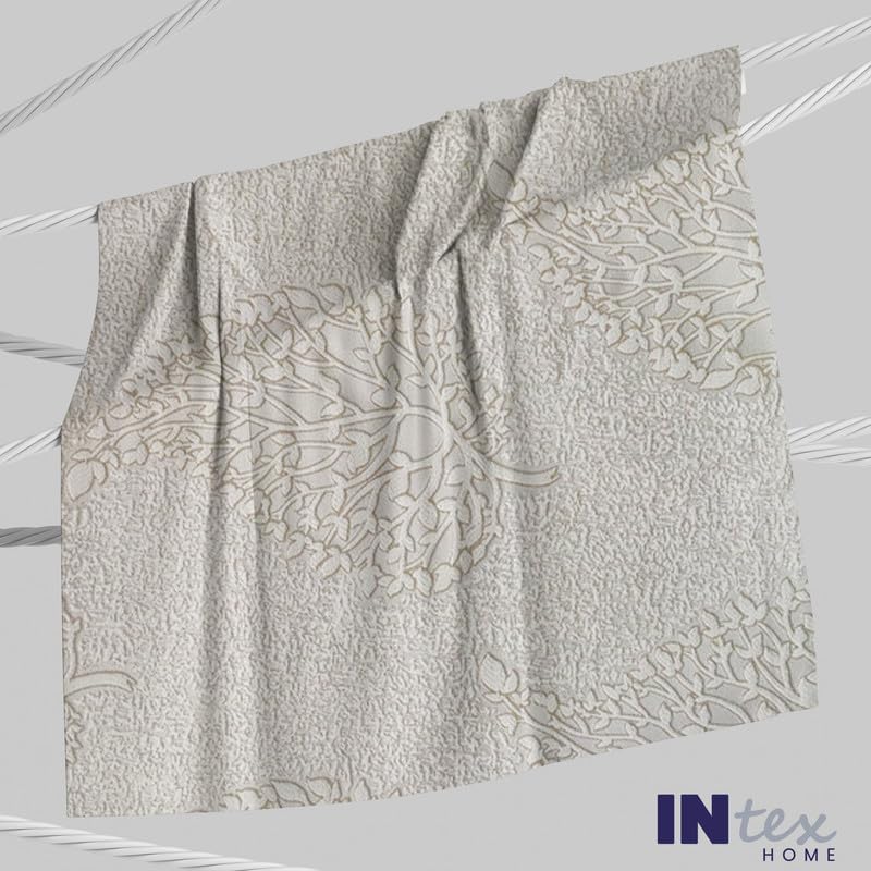 INtex Home Linen Table Runner, DAS Printed Rectangle Design for Reception Kitchen and Living Room Tables, for Dining and Home Décor Enhancements, 1 Pc - 45x140 cm - Caffee Latte