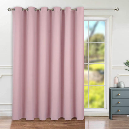 INtex CURTAINS HOUSE Luxury Blackout Curtains-Steel grommets-thermal Insulated fabric-for room Darkness (200W X 270L CM, Dark red)