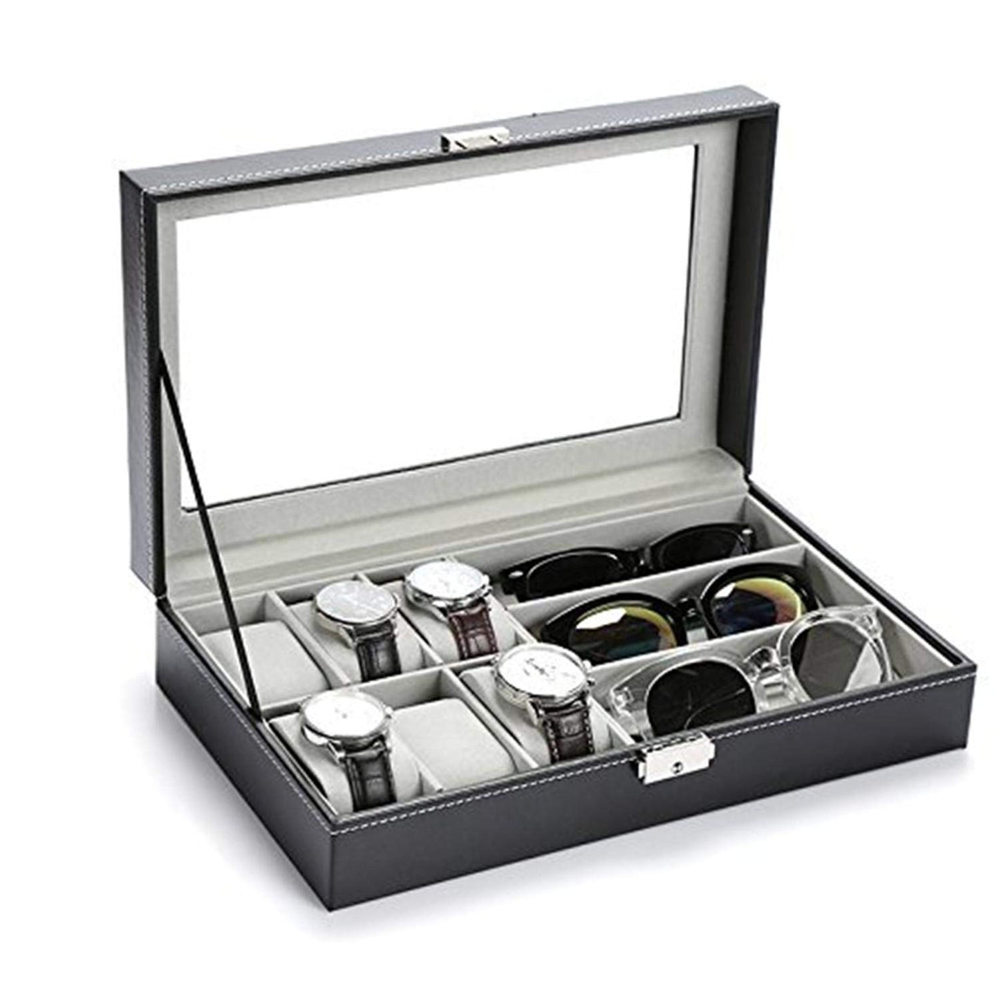 Jewelry Storage Box Watch Box Organizor with Drawer Leather Case for Watch Jewelry Display