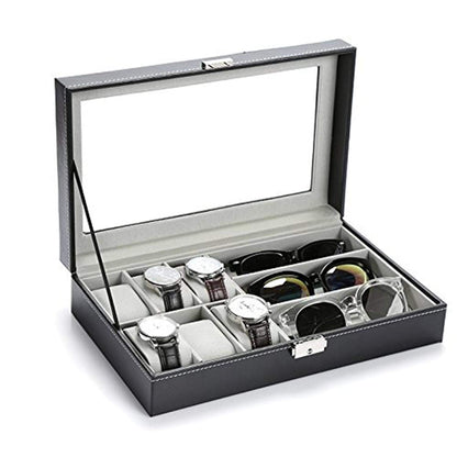 Jewelry Storage Box Watch Box Organizor with Drawer Leather Case for Watch Jewelry Display
