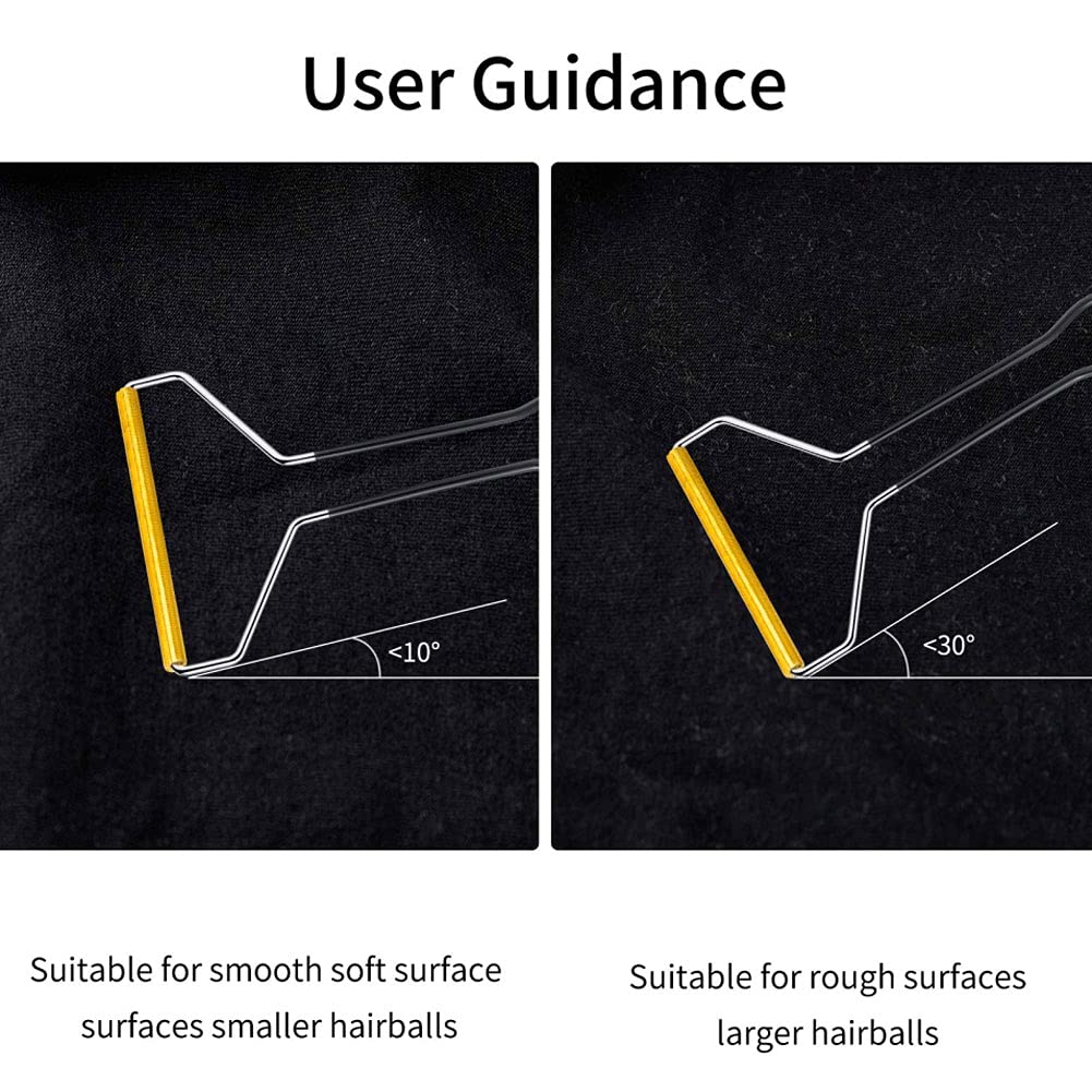 HE&DONG Lint shaver, fabric shaver fuzz remover, 2 pcs sweater comb, clothes shaver, portable removing lint dust, upgraded magnesium alloy shaver, reusable double sided travel brush