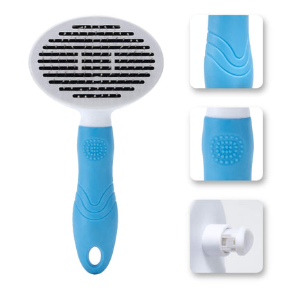 Ubrand PUAYOIP Cat Grooming Brush Hair Removal Cat and Dog Comb, Hair Slicker Brush ,Self Cleaning and Styling Hair Removal Comb Brush