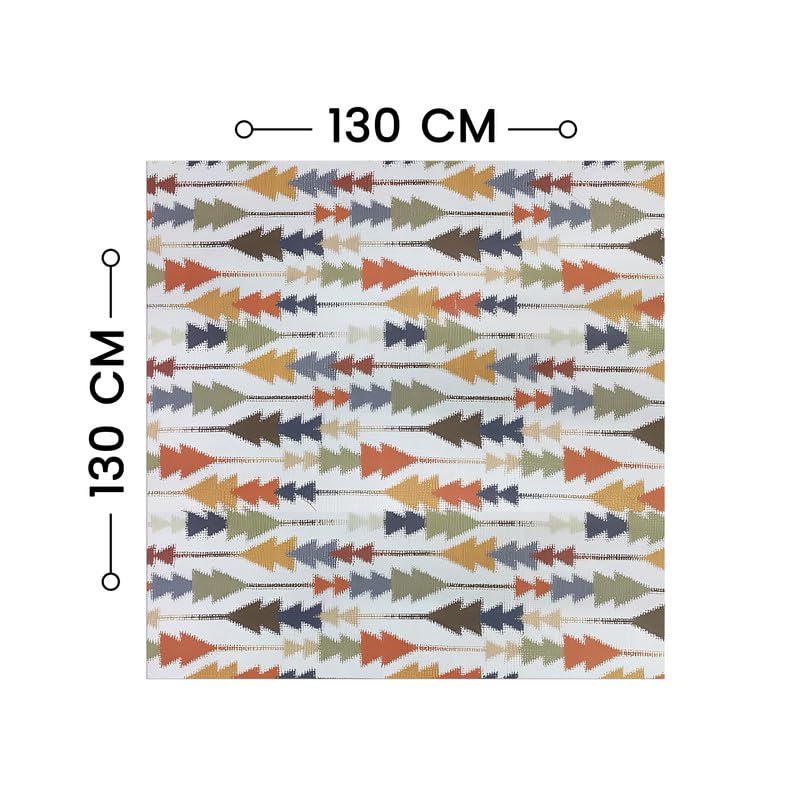 INTEX HOME Sofia Elegance Square Tablecloth – Luxurious Linen Velvet – Kitchen & Living Room Tables – For Ramadan & Events – Multiple Sizes Available – 1 Pc -130x130 cm - Multicolour