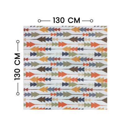 INTEX HOME Sofia Elegance Square Tablecloth – Luxurious Linen Velvet – Kitchen & Living Room Tables – For Ramadan & Events – Multiple Sizes Available – 1 Pc -130x130 cm - Multicolour