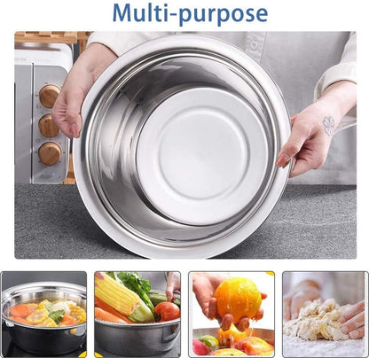 2020 New Multifunctional Stainless Steel Basin with Grater 3 in 1 Vegetable Cutter Julienne Grater with Drain Basket Vegetable Fruits Washing Bowl Strainer Set