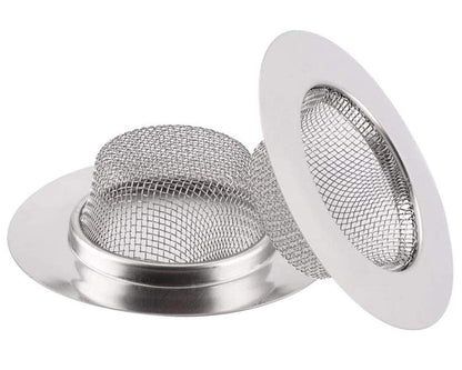 ZLYY 2PCS 3.5 INCH Kitchen Sink Drain Strainer, Stainless Steel Anti-blocking Mesh Drain Stopper For Kitchen Bathroom Basin Laundry.