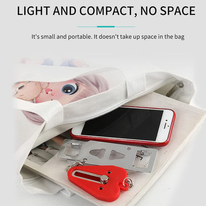 Portable Door Lock, Door Safety, Burglary Protection, Travel Lock, Additional Lock, Door Chains Security, for Hotel School Bathroom, Red