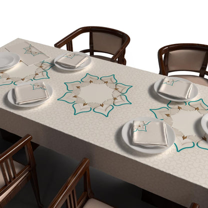 Ramadan's Unique Tablecloth & Napkins Set Satin