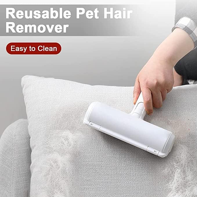 Whioltl Pet Hair Remover Roller, Reusable Washable Animal Hair Removal Brush for Dogs and Cats, Easy to Self Clean the Pet Fur from Carpet, Furniture, Sofa, Rugs, Laundry, Clothes and Bedding