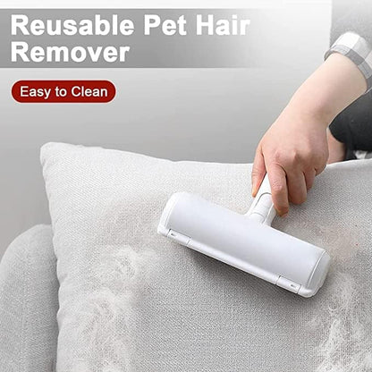 Whioltl Pet Hair Remover Roller, Reusable Washable Animal Hair Removal Brush for Dogs and Cats, Easy to Self Clean the Pet Fur from Carpet, Furniture, Sofa, Rugs, Laundry, Clothes and Bedding