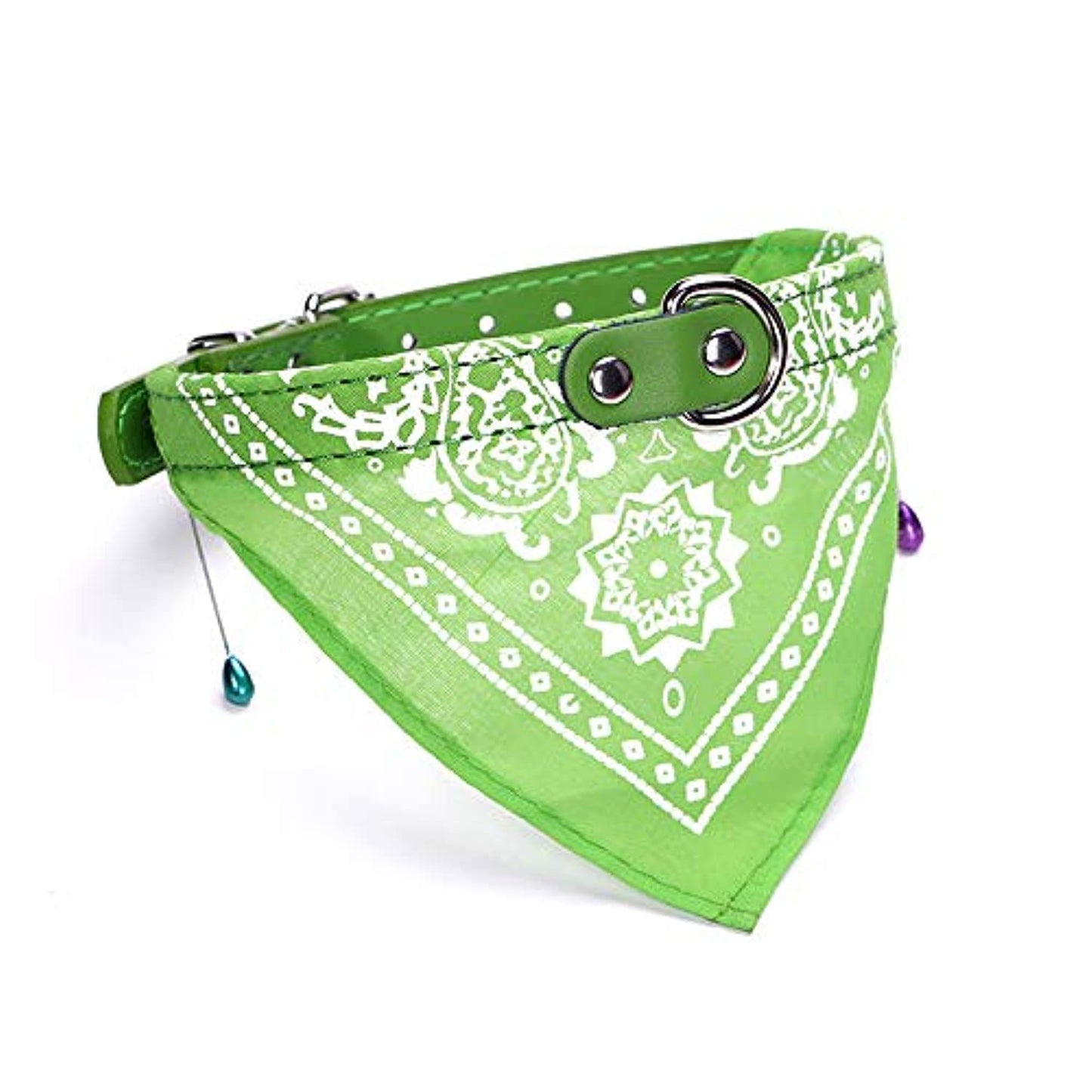 Nw cosmos pet neckchief collar bandana scarf with adjustable buckle (medium, green)