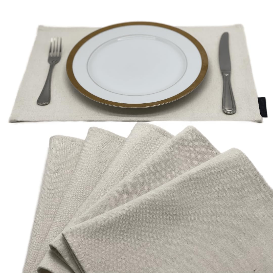 Cotton Placemats Set 6 Pieces of Placemats and Runner