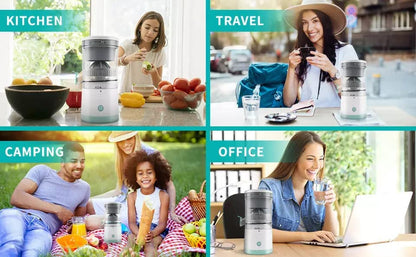 Portable Electric Fruit Juicer Machine Orange Juicer Lemon Squeezer Electric Citrus Juicer Cordless Multifunctional Easy To Use and Clean USB Port easily use with powerbank in Travel Office Camping