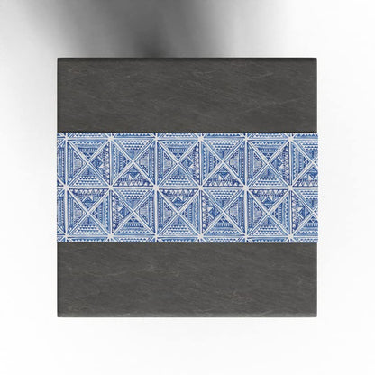 Glam Canvas Table Runner in Blue & White, a Durable Decorative Centerpiece with a Chic and Sophisticated Pattern, 35x140 cm, designed to bring a Touch of Modern Glamour to your Home