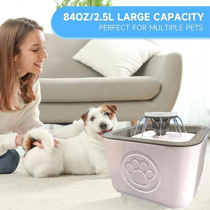 WENGTY 2.5L Electric Automatic Smart Pet Dog Cat Drinking Water Fountain | Ultra Quiet Water Dispenser With Filter and Super Long Life