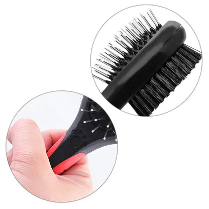 Ubitree Professional Double Sided Pin and Bristle Pet Brush for Cats Dogs, Pet Grooming Comb Cleans Pets Shedding & Dirt for Short Medium or Long Hair