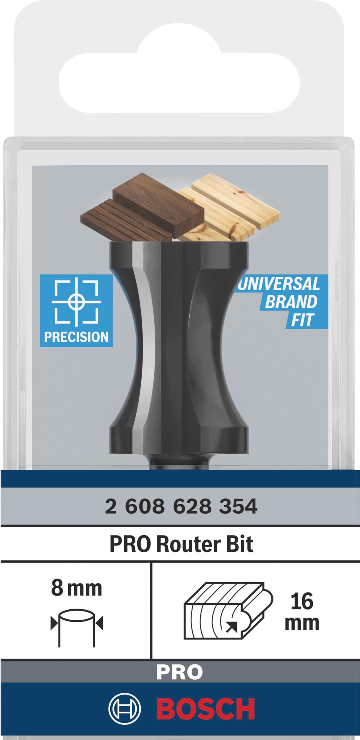 Bosch professional 2608628354 chamfer bit, silver/black, 6 x 32 x 8 mm