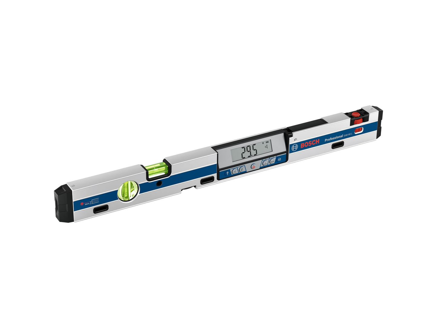 Bosch Professional Digital Inclinometer GIM 60 L (Laser Precision, Measurement Range: 0-360º, Length: 60 cm)