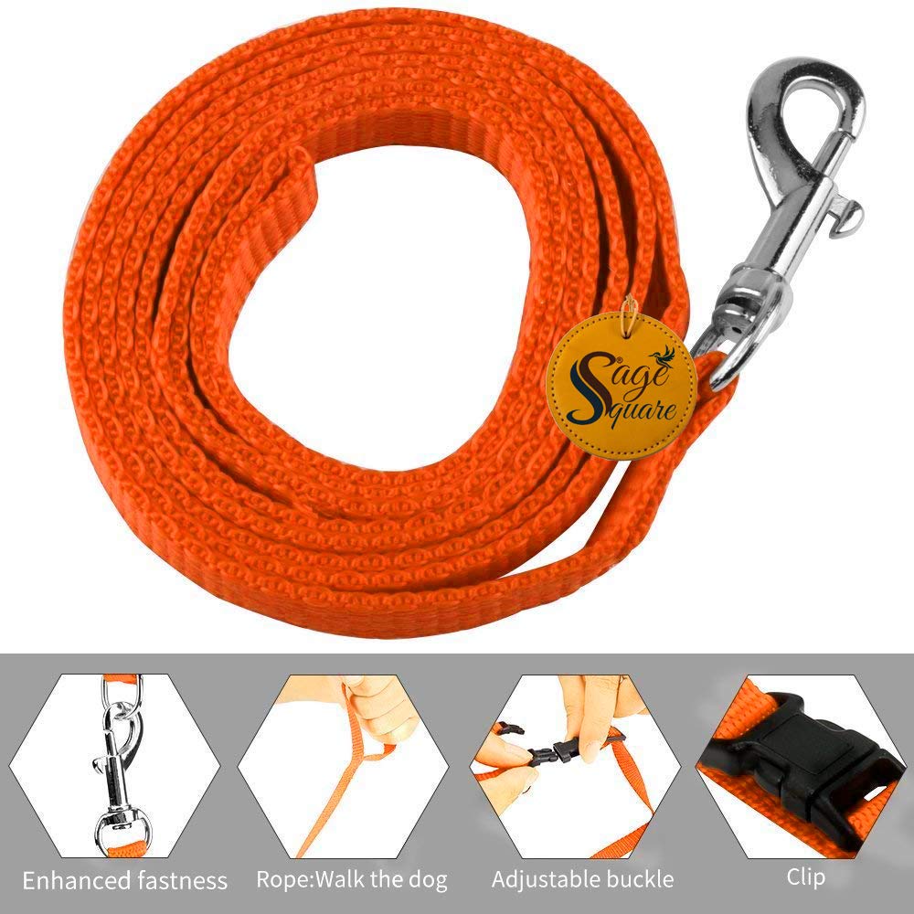 Sage Square Soft Adjustable Harness with Leash Rope Set for Cat/Kitten of Nylon (Orange)