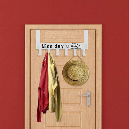 حامل معاطف بـ 6 خطافات، منظم معدني عالي التحمل مع 6 خطافات للمعاطف، والمناشف، والقبعات، والحقائب، مثالي للحمام، وغرفة النوم، والمطبخ، والمدخل