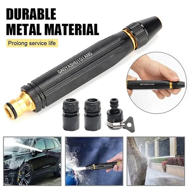 1 Set Portable High Pressure Washing Water Gun,Direct Spray Gun, New Direct Spray Car Wash Water Gun, Car Wash Garden Watering Tool,Black High Pressure Nozzle.