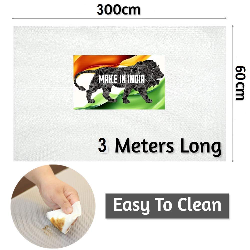 Waterproof EVA Mat Roll, 3-Meter Non-Slip Multipurpose Liner for Drawers, Fridge, Cupboards, and Shelves, Cuttable Non-Adhesive Shelf Organizer for Home Use