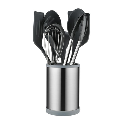 Gronivex 360° Rotating Storage Rack, Rotary Stainless Steel Kitchenware Storage Bucket, Basic Kitchen Container for Kitchen Countertops, Kitchenware Holder for Kitchen Countertops