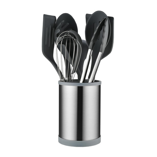 Gronivex 360° Rotating Storage Rack, Rotary Stainless Steel Kitchenware Storage Bucket, Basic Kitchen Container for Kitchen Countertops, Kitchenware Holder for Kitchen Countertops