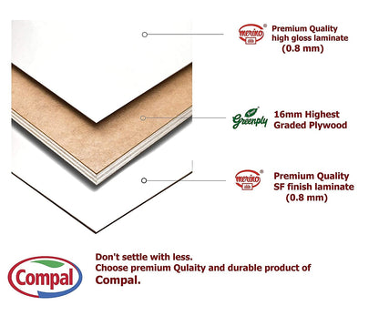 Folding WalLMounted Study Table in White, L40.6 x W61.0 cm Floating Desk, Space-Saving Fold-Down Laptop Table for Home Office, Portable WalLTable, Laminated Finish