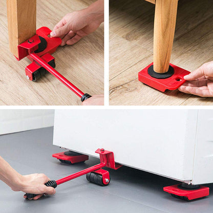 Dprofy Furniture Lifter Mover Tool Set Heavy Duty Furniture Lifter with 4 Sliders for Easy and Safe Moving, 360 Degree Rotatable Pads for Sofas, and Refrigerators