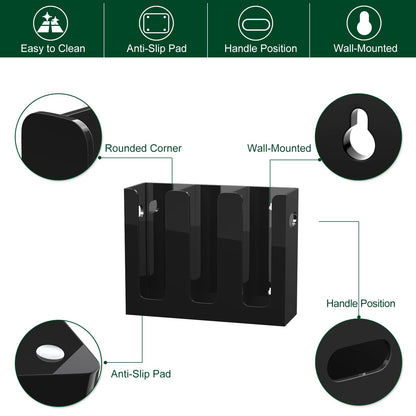Clear Acrylic Coffee Cup Dispenser with Handles, Compartment Countertop or Wall Mounted Organizer for Hot and Cold Drink Cups and Lids