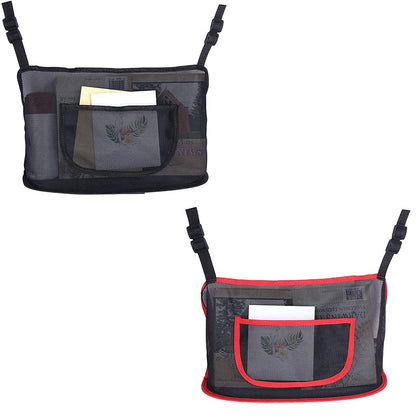 Car Net Pocket Handbag Holder 2 Pcs Car Mesh Organizer Seat Back Net Bag Car Seat Gap Mesh Handbag Holder Multifunctional Car Storage Bag, for Snacks/Wallets/Drinks/Mobile Phones
