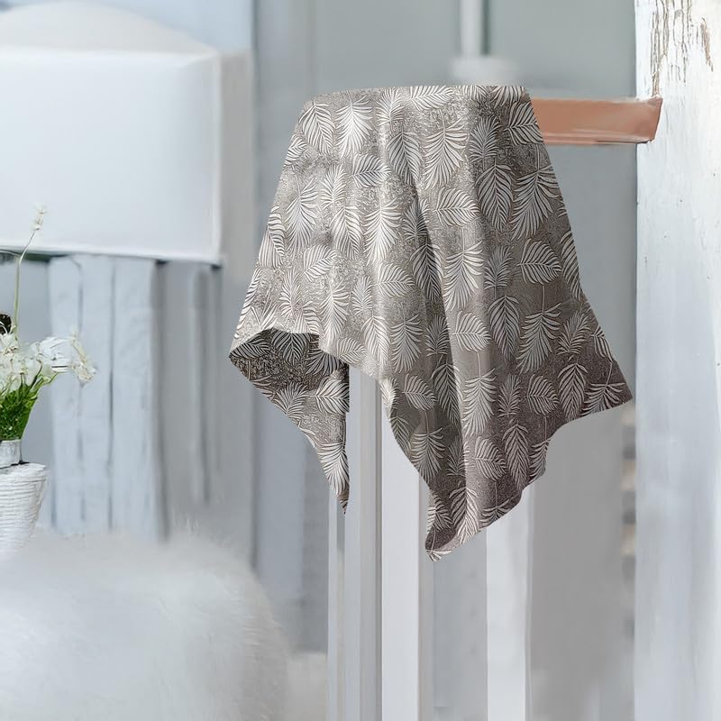 INtex HOME Analia Linen Tablecloth, Rectangular Dining Cover, Elegant and Durable, Soft Fabric, Easy-Care, Multi-Purpose for Home, Events, and Special Occasions, Set of 4 - Café - 60 x 60 CM