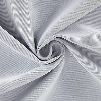 INtex CURTAINS HOUSE Blackout Curtains - Soft Peachy Texture Thermal Insulating Curtains-Silver Steel Grommets Blackout For Living Rooms And Bedrooms - Single Panel 135W X 230L CM Black