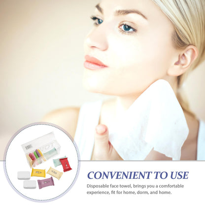 FOMIYES 14pcs Compressed Towel Tablets, Portable Travel Washcloth Disposable Towel Portable Face Towel Camping Towel for Camping Hiking Backpacking or Traveling