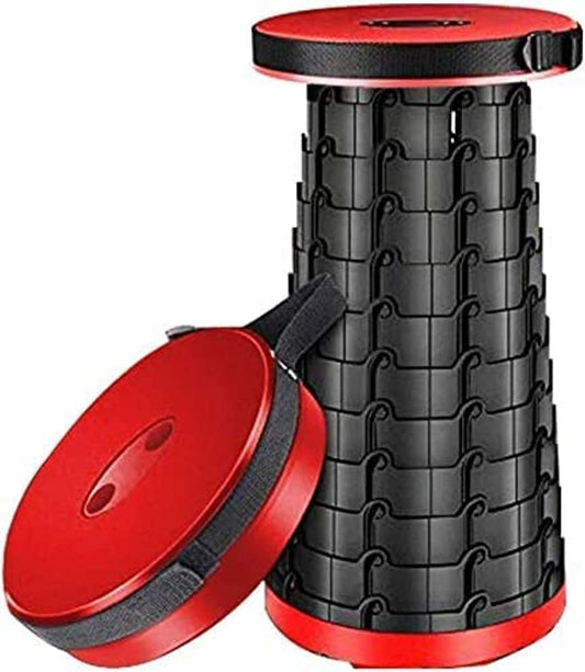 Portable retractable folding stools for adults, telescoping minimax stool heavy duty seat lightweight with carry bag for camping fishing hiking bbq