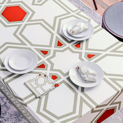Satin Tablecloth and Napkins Set, High-Quality Satin, 1 Tablecloth and 6 Napkins, Smooth and Silky, Perfect for Dining Tables and Events
