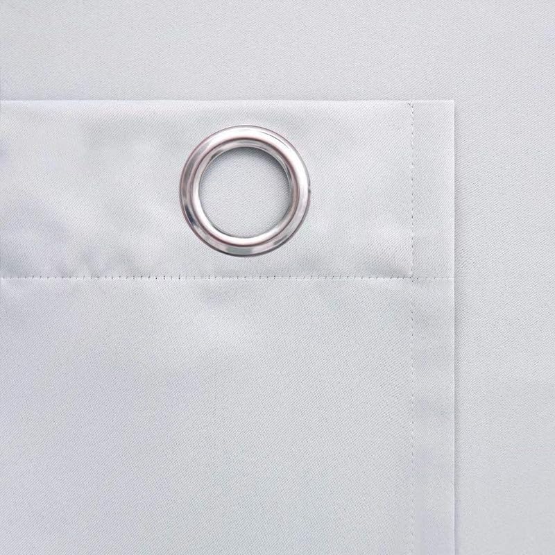 INtex CURTAINS HOUSE 100% Blackout Curtains - Double Layer Drapes for Full Darkness & Energy Saving Blocking Window Panels for Bedroom, Living Room & Office Grey 150W X 260L CM