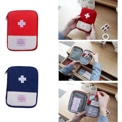 Waterproof Multifunction Divided Emergency Medical Storage Bag Practical For Outdoor Camping And Hiking Set Of 2 Pieces - Red Blue