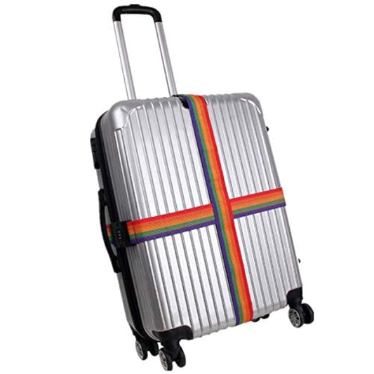 Luggage Strap Cross Belt Packing Adjustable Travel Suitcase Nylon 3 Digits Password Lock Buckle Strap Baggage Belts