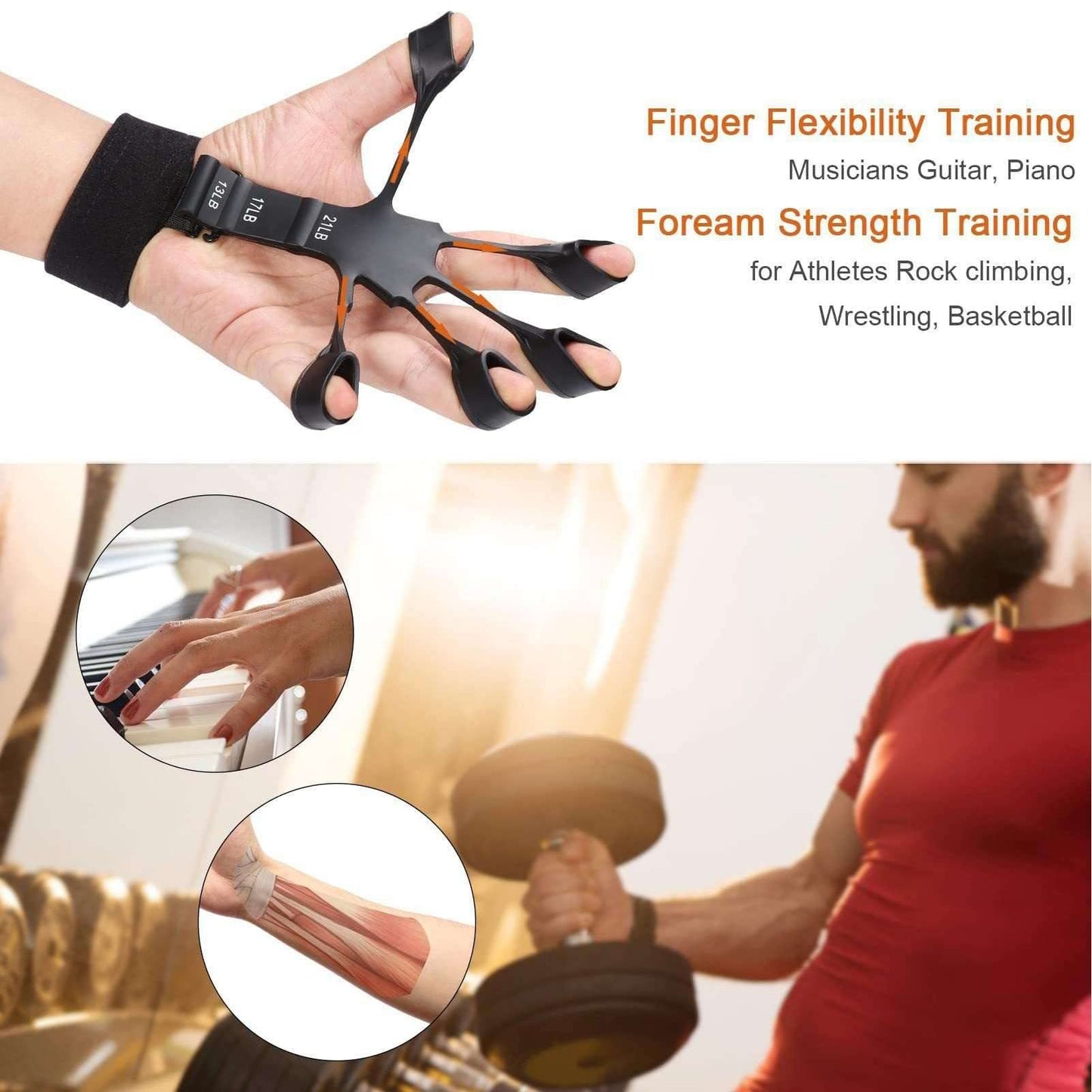 2 PCS Hand grip enhancer: adjustable finger exerciser and finger stretcher; rock climbing grip strength trainer to relieve arthritis 2023 New Finger Flexion Extension Training (BLACK)