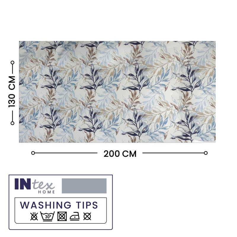 INtex Home Tablecloth, Linen Velvet Fabric, Soft Comfortable Material for Living Rooms Kitchens Bedrooms and Special Occasions, Elegant Table Cover - 130 x 200 cm - 1 Pc - Café x Warm Orange