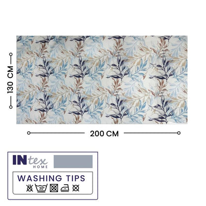 INtex Home Tablecloth, Linen Velvet Fabric, Soft Comfortable Material for Living Rooms Kitchens Bedrooms and Special Occasions, Elegant Table Cover - 130 x 200 cm - 1 Pc - Café x Warm Orange