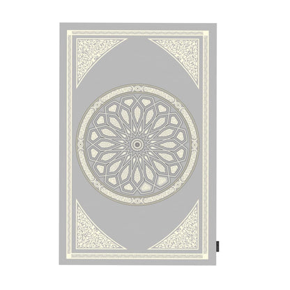 Al-Qubba Portable Prayer Mat, a Waterproof and Lightweight Foldable Travel Rug in a Convenient Pocket Size, Grey, an Ideal Companion for Daily Prayers (Salah) at the Office, Park, or on Vacation