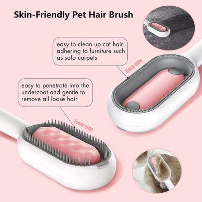 Sichy Dog Brush Cats Brush Grooming Comb,Self Cleaning Cat Dog Slicker Brushes Pet Grooming Tool Gently Removes Loose Undercoat, Mats Tangled Hair Slicker Brush for Pet